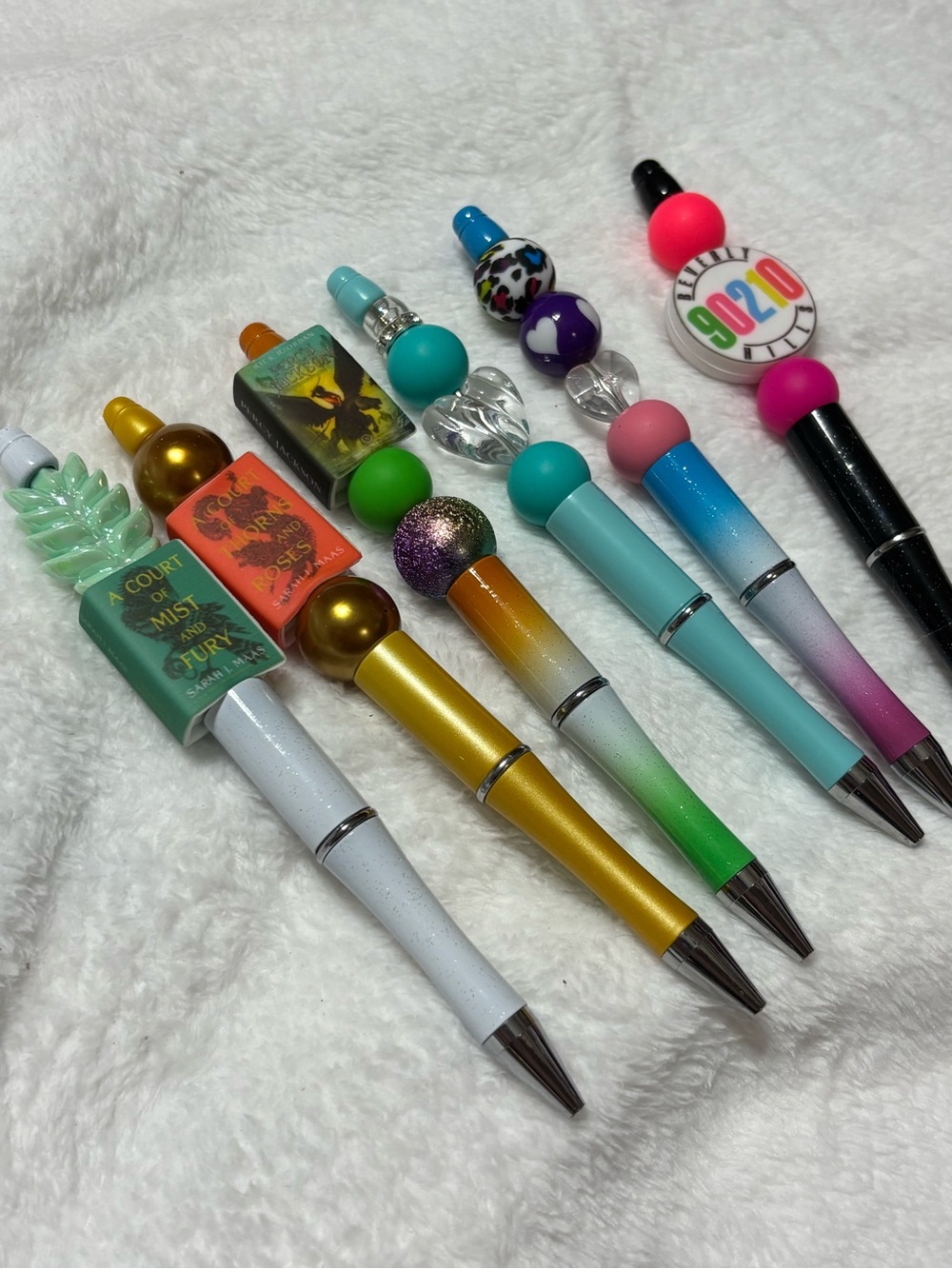 Cheap Random Beaded Book and Movie Pens Colorful Bundle